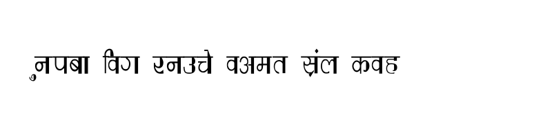 font preview of Varsha Condensed Regular