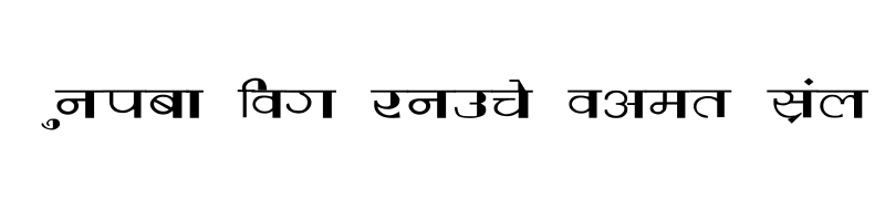 font preview of Varsha Wide Regular
