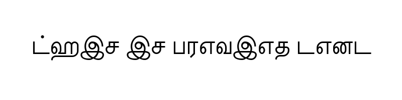 font preview of Vavuniya Regular
