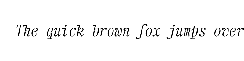 font preview of XanhMono Italic