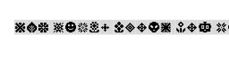 font preview of Yarndings12Charted Regular
