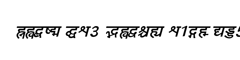 font preview of Yogeshweb Bold Italic