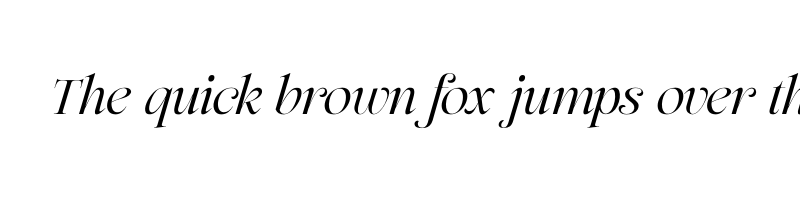 font preview of Zofiere Italic