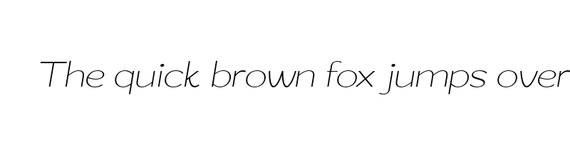 font preview of Zt Nezto ThinItalic